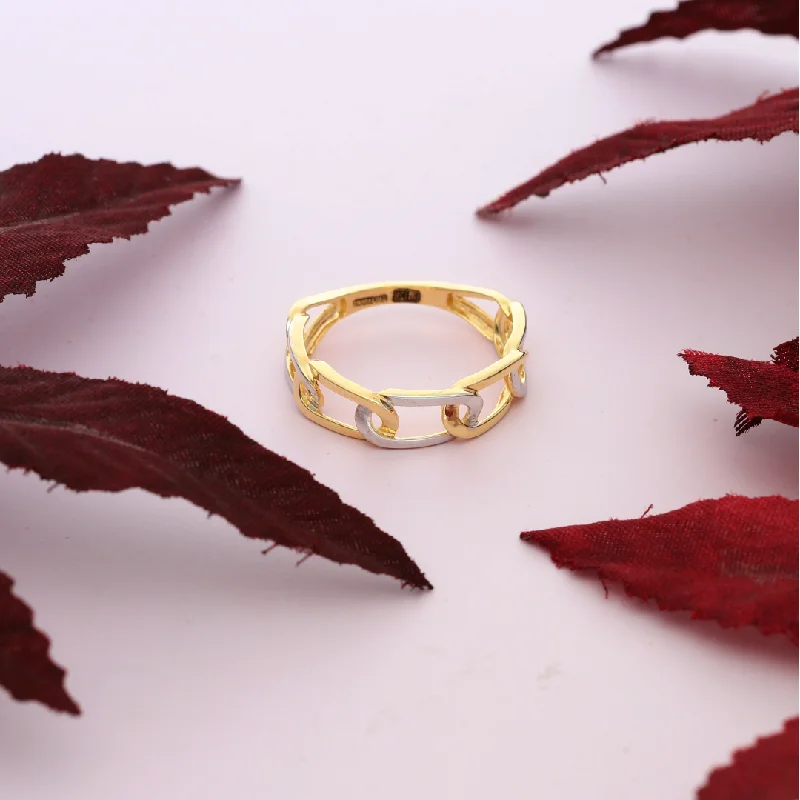 Ladies rings with starburst designs -Gold Classy Ring 18KT - FKJRN18K9236