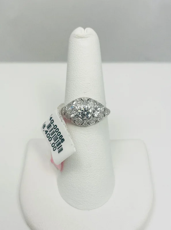 Ladies rings with diamonds -Art Deco 1930s Platinum Natural Diamond Ring