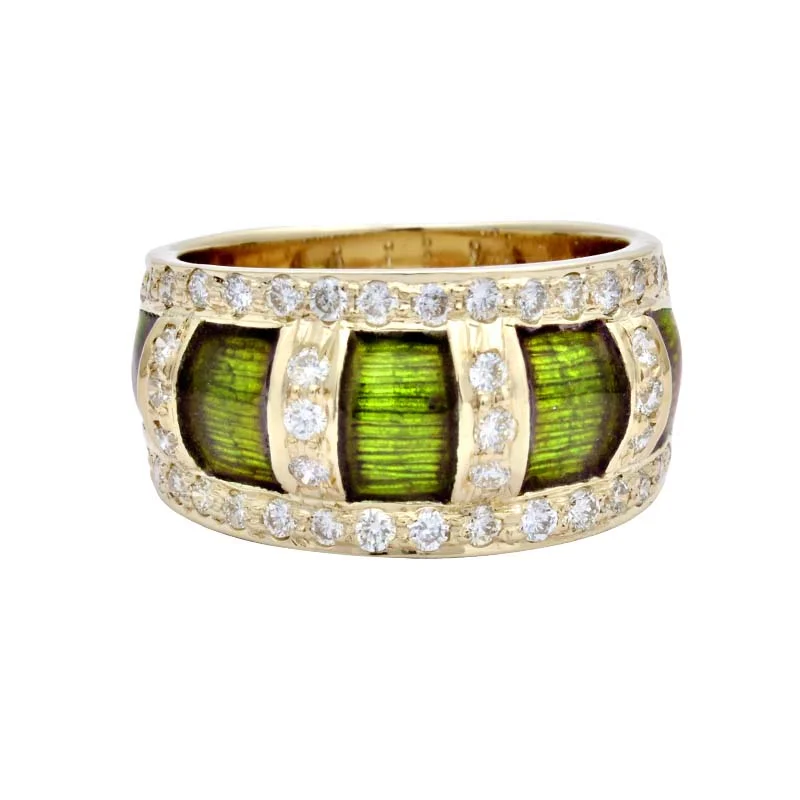 Ladies rings luxury brands -Ring- Diamond (Enamel)