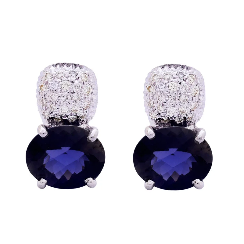 ladies-everyday-diamond-necklaces-Earrings-Diamond and Iolite