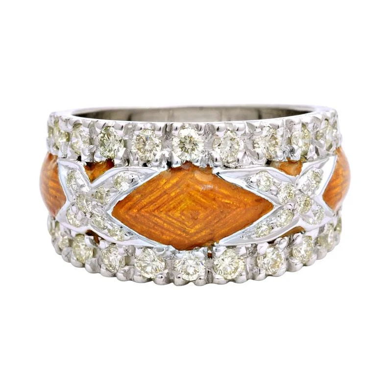 Ladies rings for conventions -Ring-Diamond (Enamel)  (124LS)