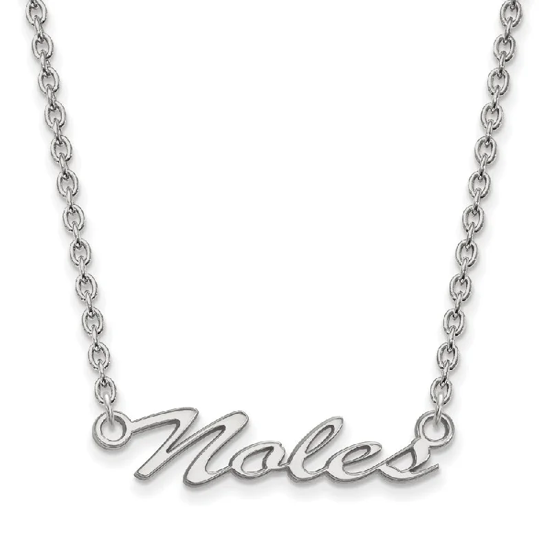 ladies-fashion-diamond-necklaces-Sterling Silver Florida State Medium 'Noles' Pendant Necklace