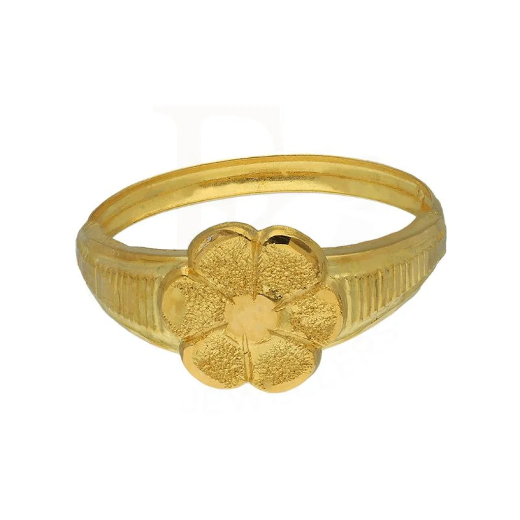 Ladies rings with charms -Gold Flower Ring 18KT - FKJRN18K3301