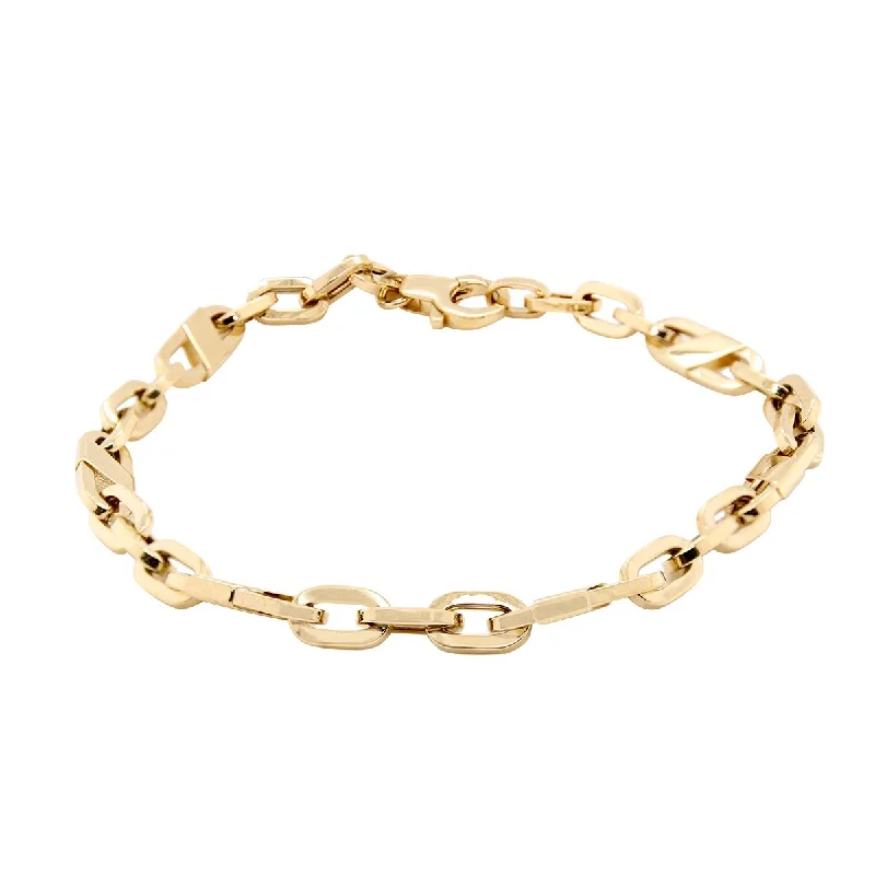 ladies-party-gold-bracelets-MENS YELLOW GOLD MARINER BRACELET