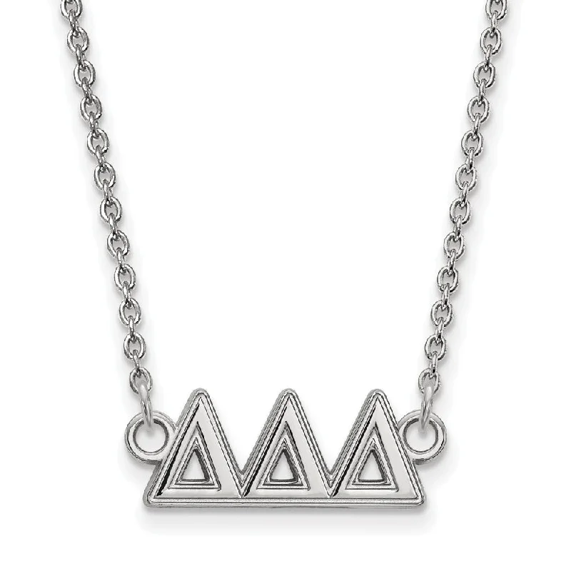 ladies-pendant-necklaces-Sterling Silver Delta Delta Delta Medium Necklace