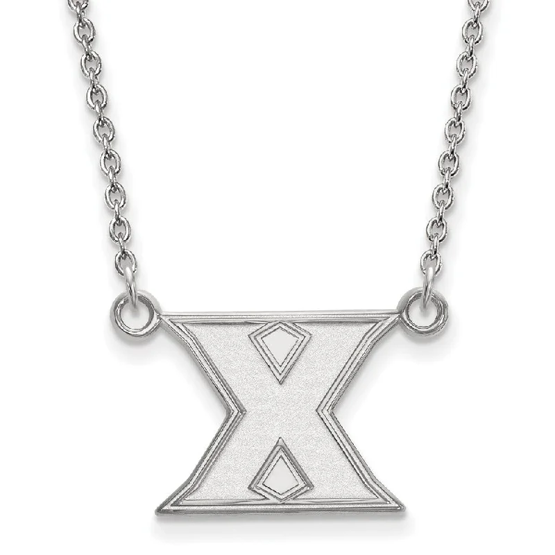 ladies-personalized-pendant-necklaces-10k White Gold Xavier U Small Initial X Pendant Necklace