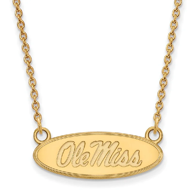 ladies-charm-pearl-necklaces-10k Yellow Gold U of Mississippi Small Ole Miss Pendant Necklace