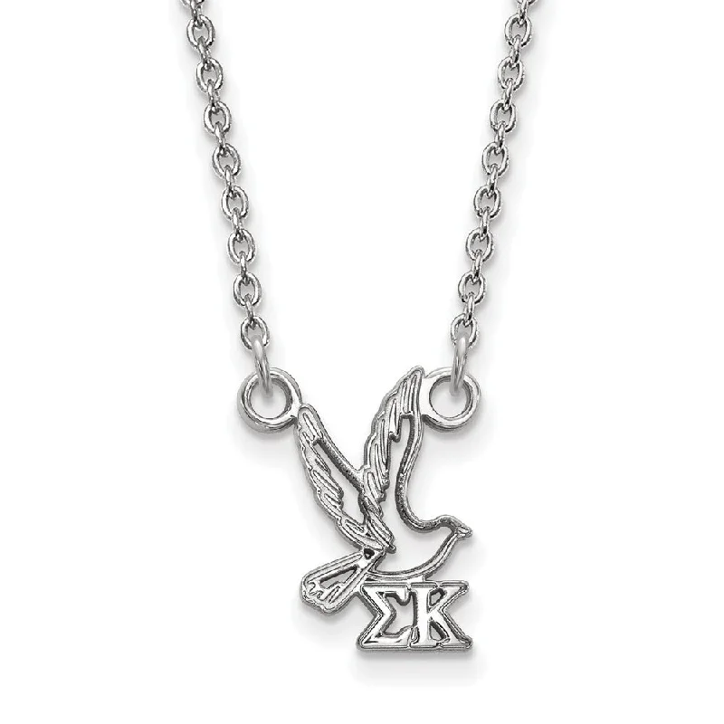 ladies-pendant-gold-necklaces-Sterling Silver Sigma Kappa XS (Tiny) Necklace