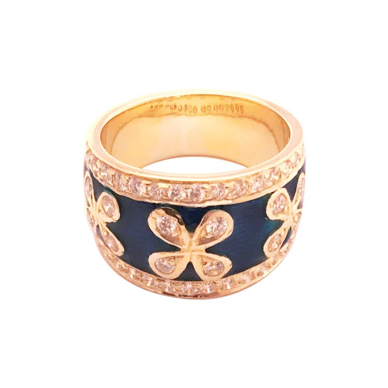 Ladies rings with heart shapes -RING- DIAMOND (ENAMEL)