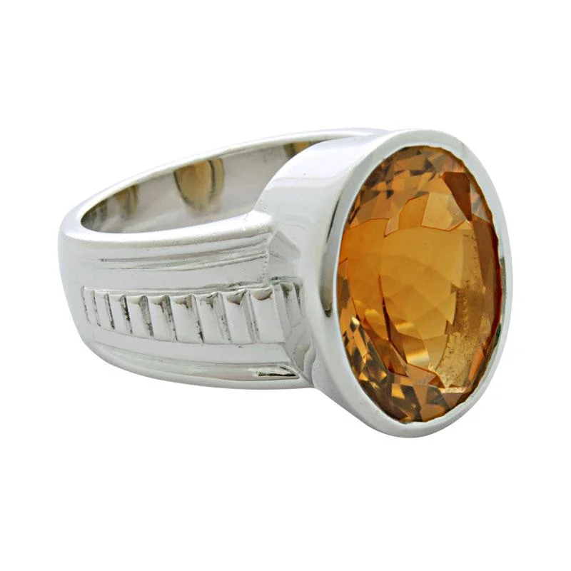 Ladies rings for musicians -Ring-Citrine  (5QS)