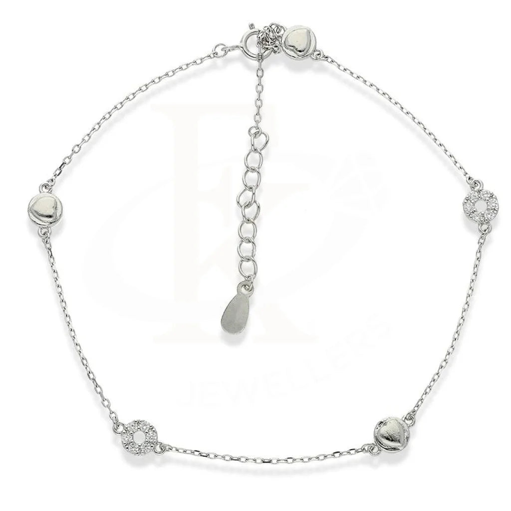 Ladies rings artistic rings -Sterling Silver 925 Rings and Balls Anklet - FKJANKLSL1987