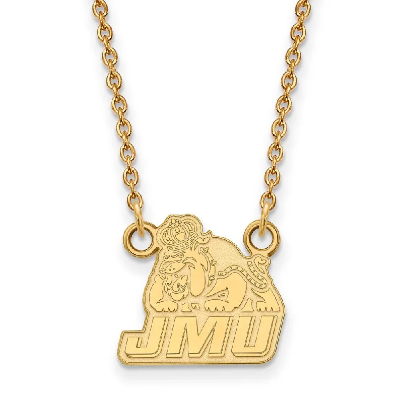 ladies-moon-diamond-necklaces-14k Yellow Gold James Madison U Small Pendant Necklace