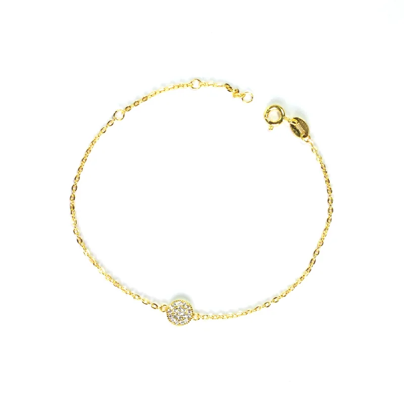 ladies-pearl-beaded-bracelets-Pave Disk Bracelet