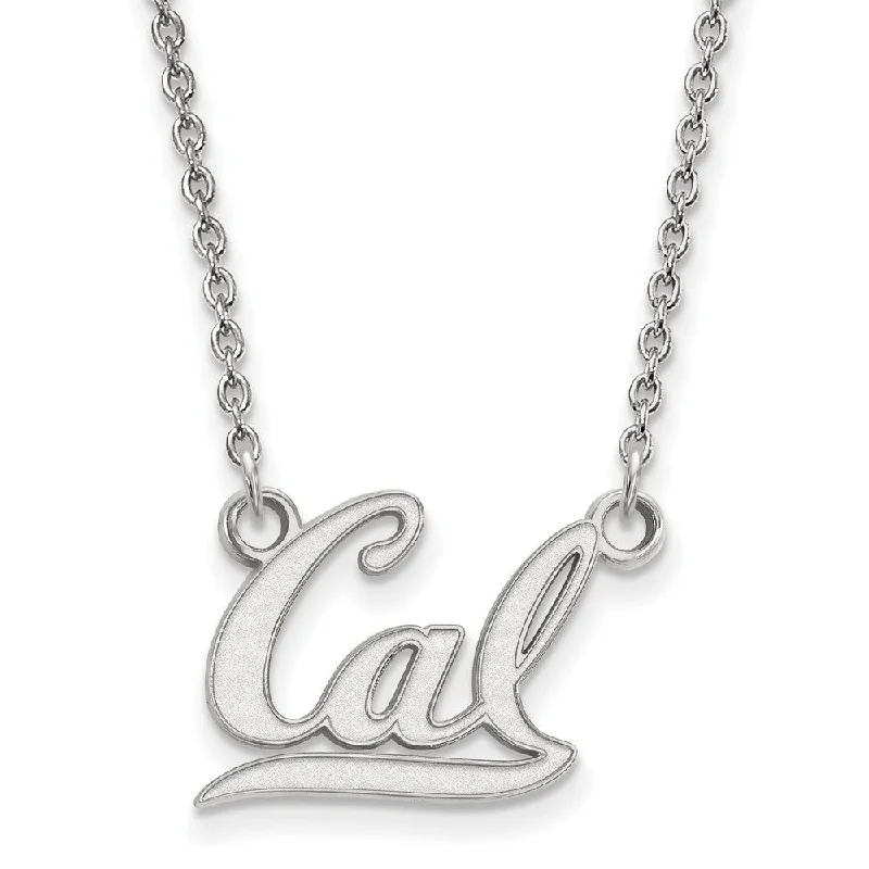 ladies-rustic-necklaces-Sterling Silver California Berkeley Small 'Cal' Pendant Necklace