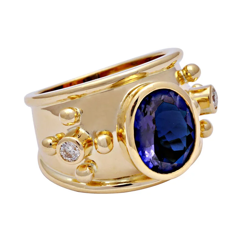 Ladies rings for nomads -Ring-Iolite and Diamond