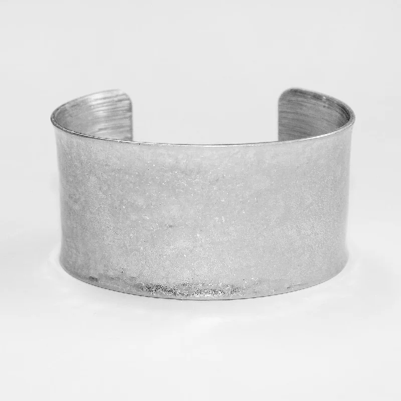 ladies-luxury-bracelets-Hammered Silver Cuff Bracelet