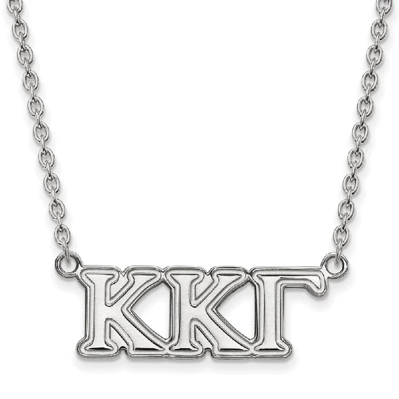 ladies-tassel-necklaces-Sterling Silver Kappa Kappa Gamma Medium Necklace