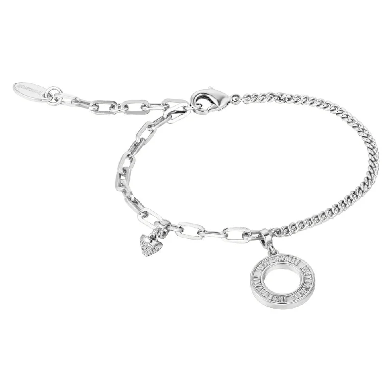 ladies-link-diamond-bracelets-Women Glam Silver Bracelet