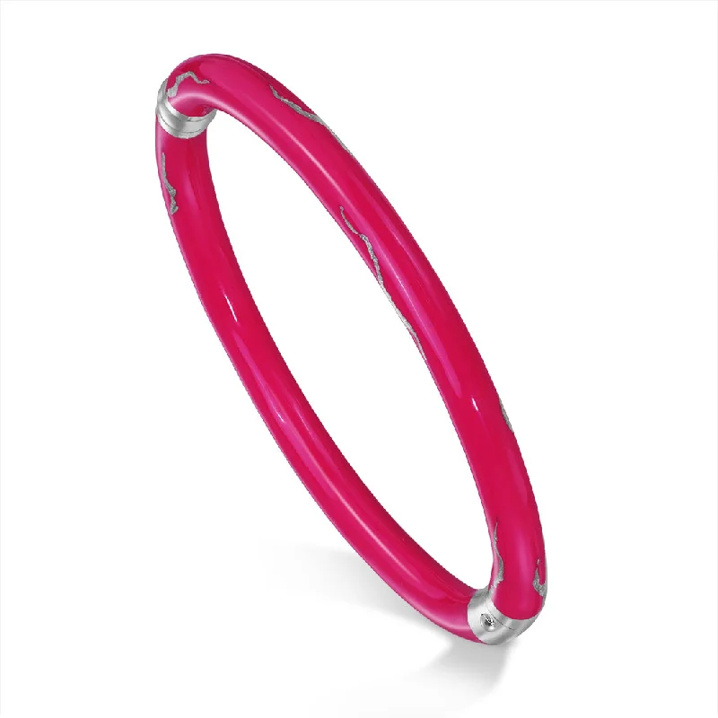 ladies-modern-crystal-bracelets-SOHO Magenta Enamel Bracelet