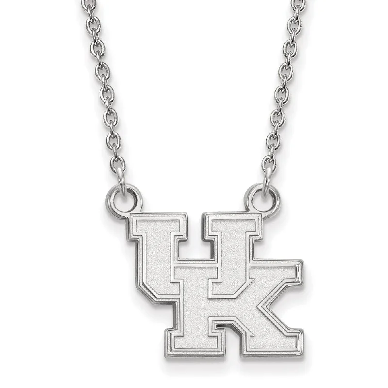 ladies-bohemian-charm-necklaces-10k White Gold U of Kentucky Small UK Pendant Necklace