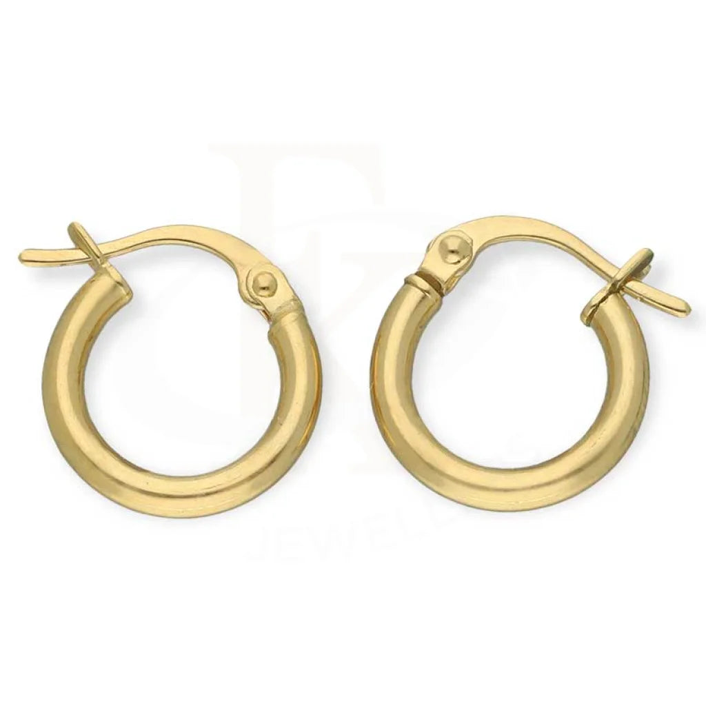 ladies-name-diamond-necklaces-Gold Clip On Hoop Earrings 18KT - FKJERN18K3176