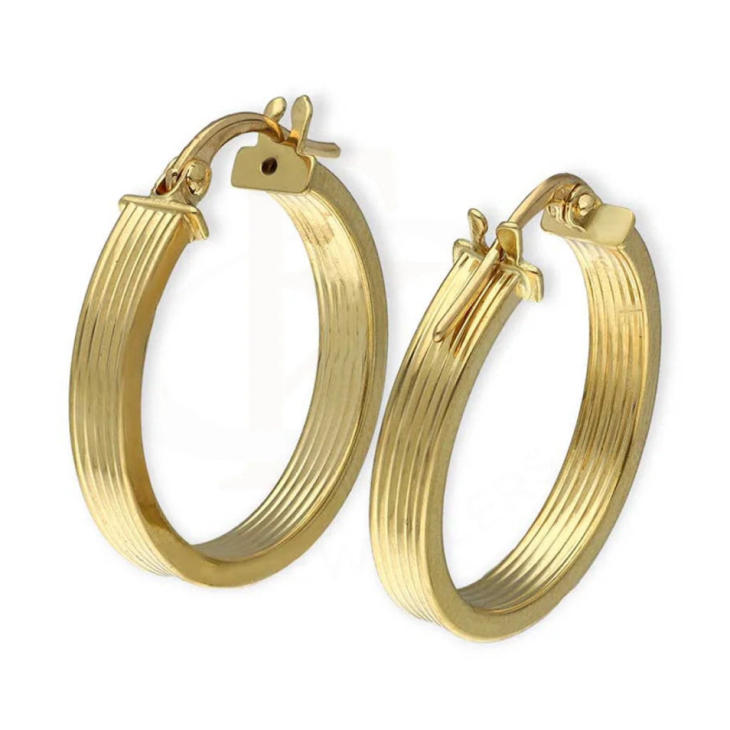 ladies-handmade-necklaces-Gold Clip On Hoop Earrings 18KT - FKJERN18K3172