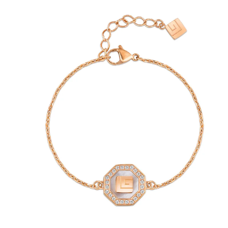 ladies-link-bracelets-Women Ambre Rose Gold Bracelet