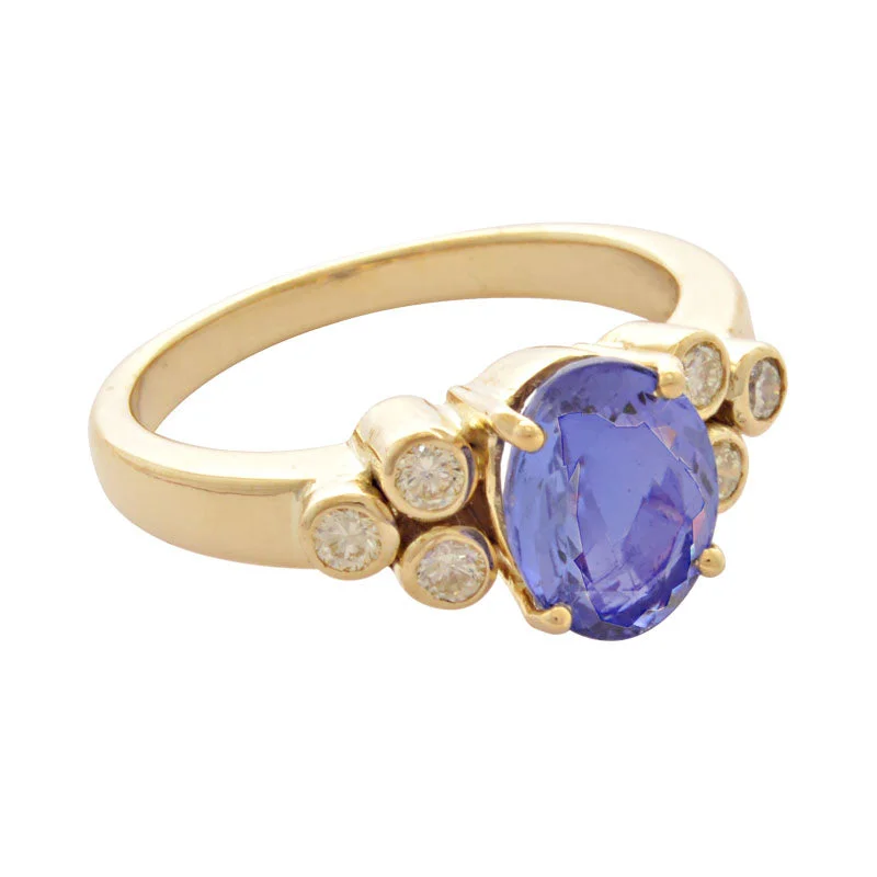 Ladies rings for excursions -Ring-Tanzanite and Diamond