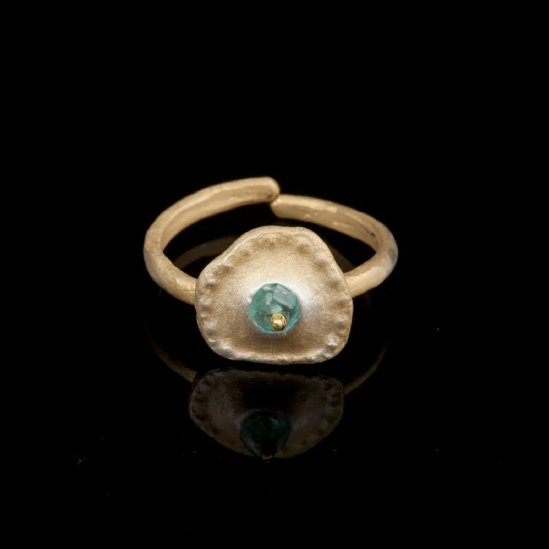 Ladies rings for hiking -Sea Urchin Single Ring - Apatite