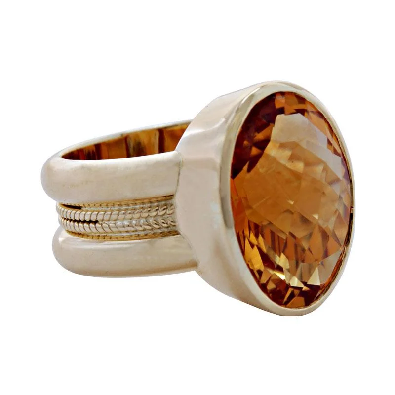 Ladies rings with fluorite -Ring-Citrine  (1826M)