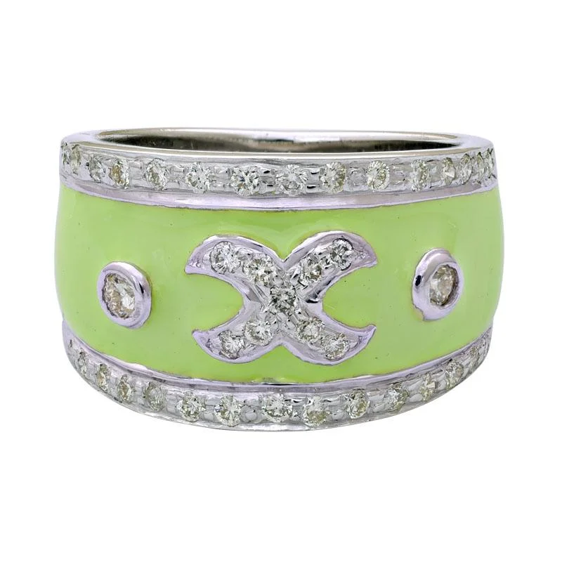 Ladies rings fun rings -Ring-Diamond (Enamel)  (222OS)