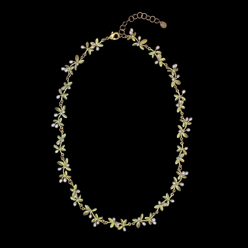 Ladies rings with pearls -Flowering Thyme Necklace