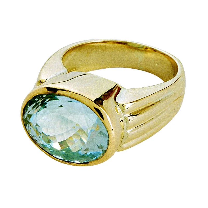 Ladies rings with onyx -Ring-Aquamarine