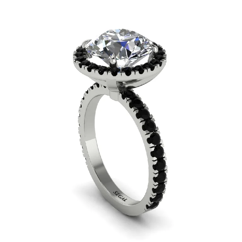 Ladies engagement rings for elegant proposals -Round Cut Diamond Halo Engagement Ring - Charleigh No. 33