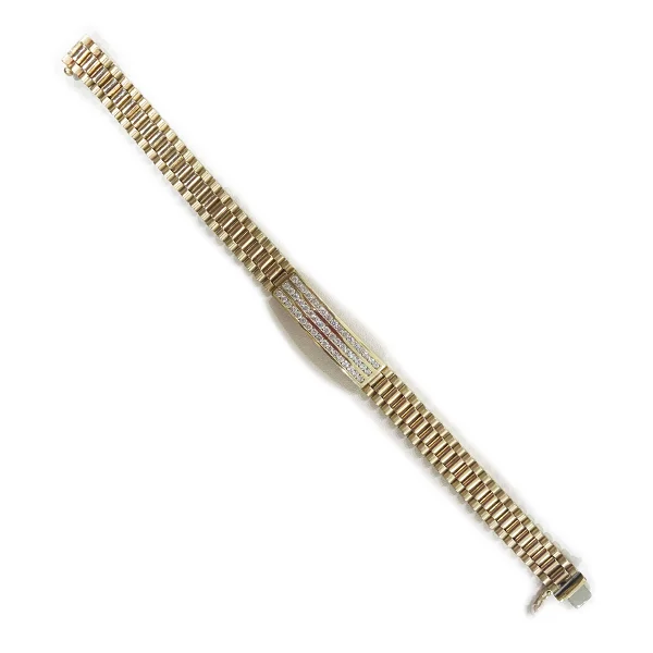 ladies-handmade-silver-bracelets-14k Yellow Gold Mens Diamond Bracelet