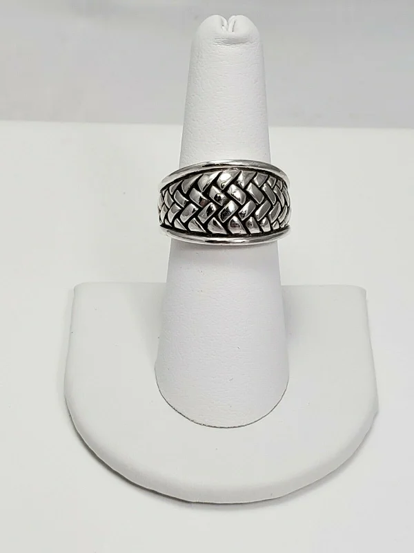 Ladies rings with sun designs -$600 Kieselstein - Cord Sterling Silver Weave Ring