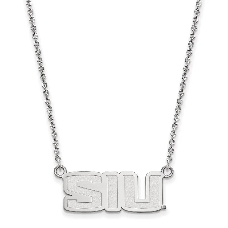 ladies-pearl-rose-gold-necklaces-14k White Gold Southern Illinois U Small Pendant Necklace