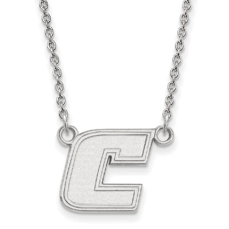 ladies-rose-gold-moon-necklaces-10k White Gold U of Tennessee Chattanooga Small Initial C Necklace