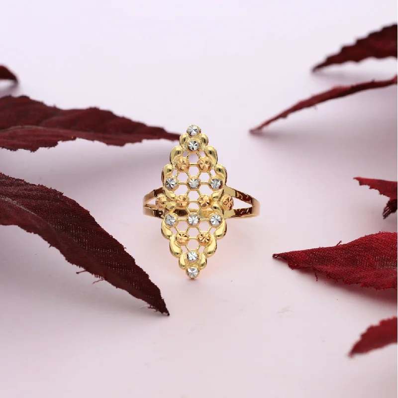 Ladies rings with jet stone -Gold Classic Marquise Style Ring 18KT - FKJRN18K9244