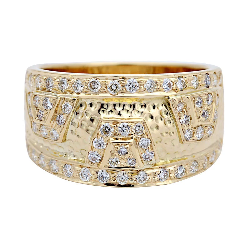 Ladies rings tribal patterns -Ring-Diamond