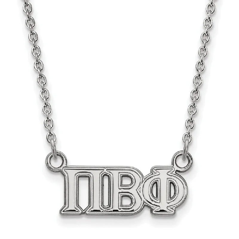 ladies-minimalist-necklaces-Sterling Silver Pi Beta Phi Medium Necklace