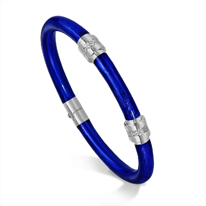 ladies-affordable-gold-bracelets-SOHO Cobalt Blue Bracelet with Diamonds