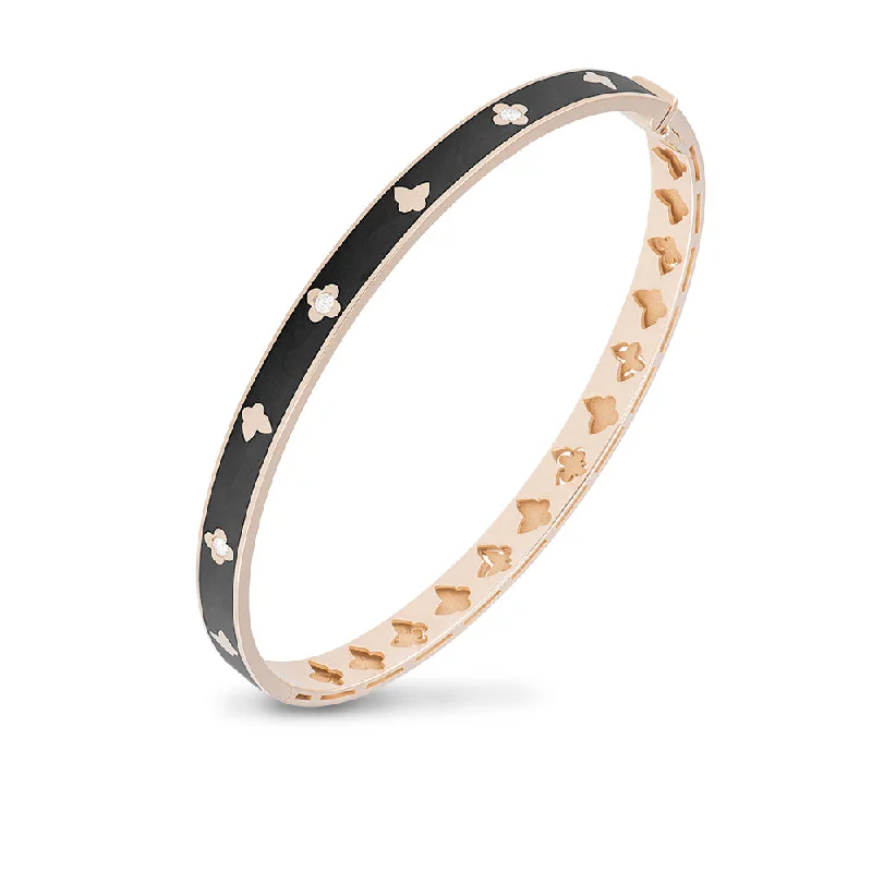 ladies-name-rose-gold-bracelets-Piero Milano Black Eden Bracelet