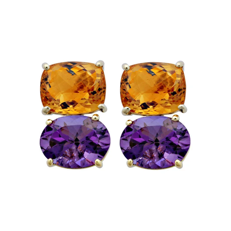 ladies-star-necklaces-Earrings-Amethyst and Citrine