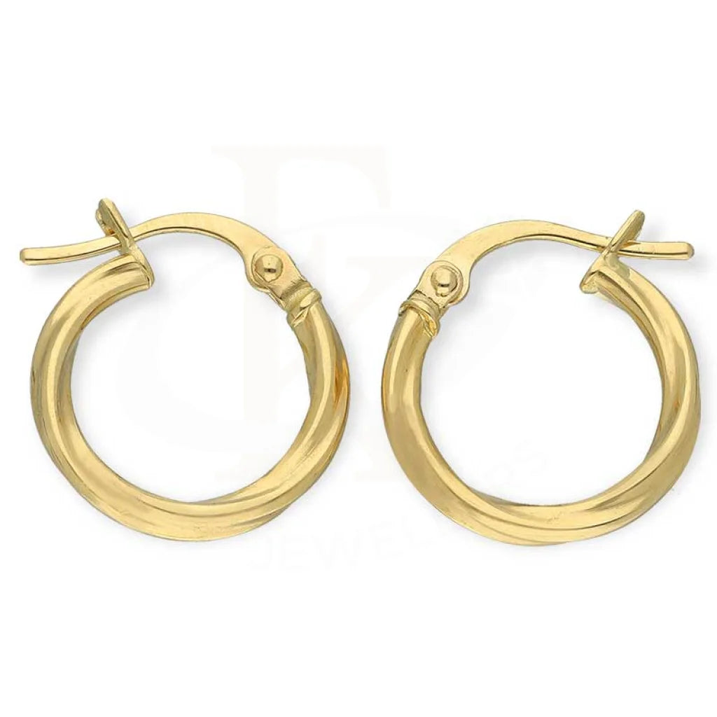 ladies-modern-diamond-necklaces-Gold Clip On Hoop Earrings 18KT - FKJERN18K3174