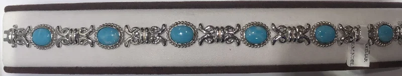 ladies-delicate-pearl-bracelets-Sterling Silver Larimar Bracelet