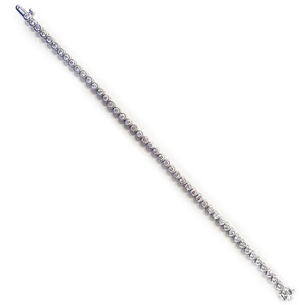 ladies-tassel-silver-bracelets-18k White Gold Diamond Bracelet