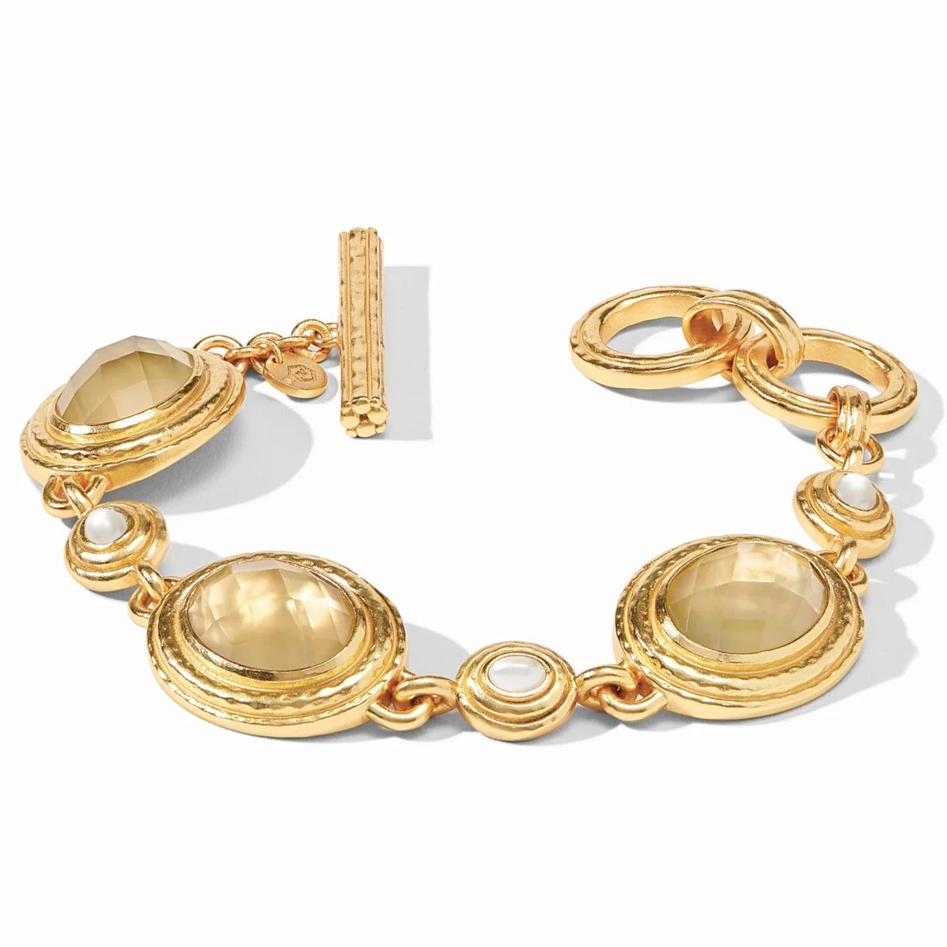 ladies-star-pearl-bracelets-Julie Vos Tudor Stone Bracelet, Iridescent Champagne