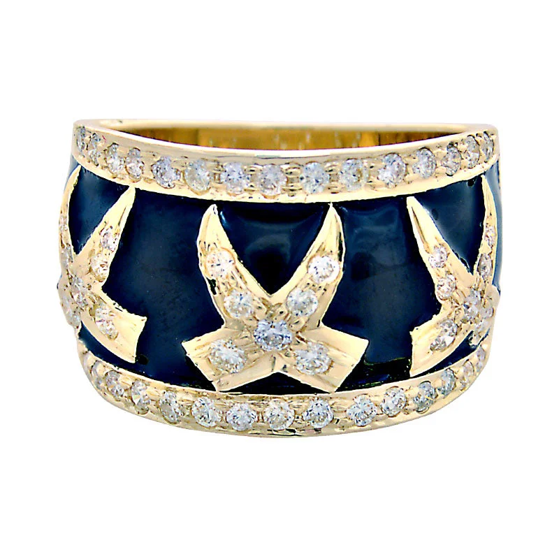 Ladies rings for retreats -Ring-Diamond (Enamel)