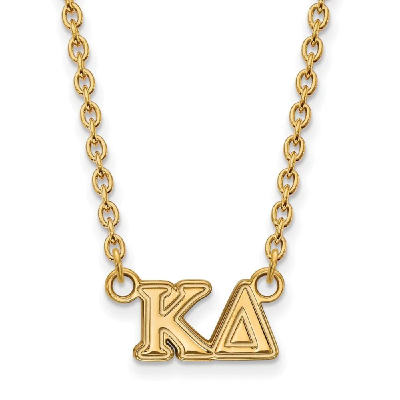 ladies-birthstone-diamond-necklaces-14K Plated Silver Kappa Delta Medium Necklace